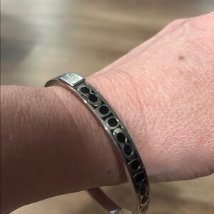 Coach Silver  and Black Bangle